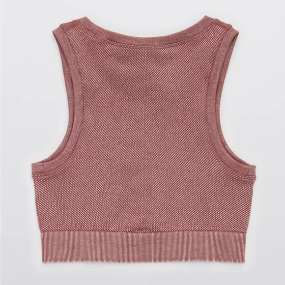 OFFLINE By Aerie Seamless Macrame Longline Sports Bra in Earthen Small - Picture 13 of 13